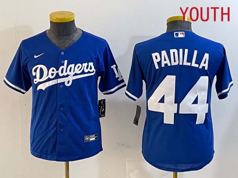 Youth Los Angeles Dodgers 44 Padilla Blue Game 2024 Nike MLB Jersey style 12161